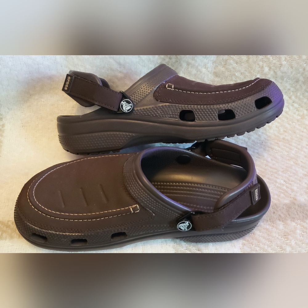 CROCS Yukon Vista Espresso Brown Men's Sandals "NWOT"